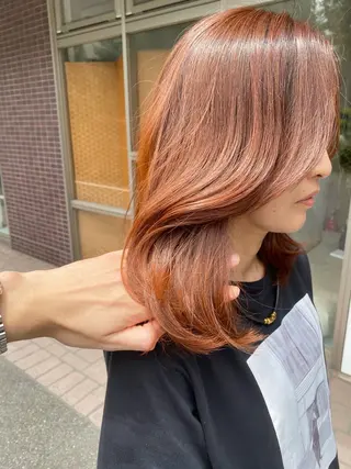 セミロング カラー ショートカット パーマ石井のヘアスタイル