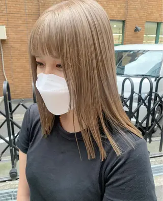 ミディアム 水田 希のヘアスタイル