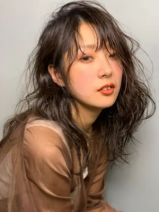 ミディアム カラー ヘアアレンジ 篠塚 純のヘアスタイル