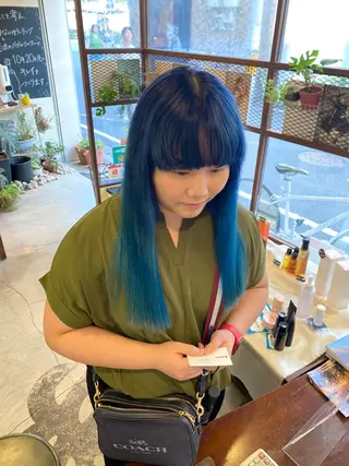 ロング カラー ウチダ ユウヤのヘアスタイル