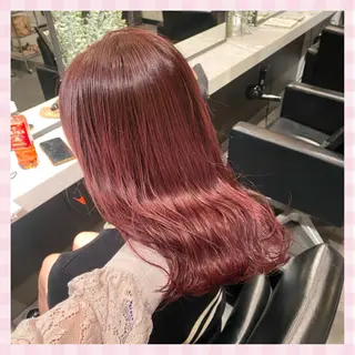 セミロング カラー 💗ガーリーヘア🎀 saki💗のヘアスタイル