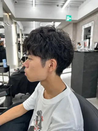 ミディアム パーマ メンズ 【メンズ特化美容師】 Toma🎯のヘアスタイル