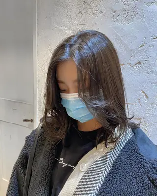 ミディアム カラー フレンチボブパーマ Yuukiのヘアスタイル