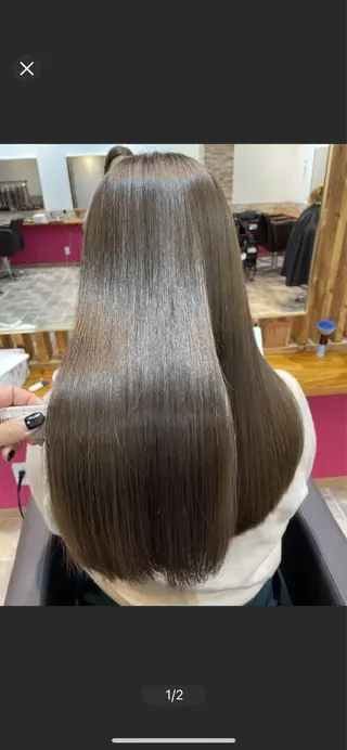 ロング ヘアカラー&縮毛矯正 STAR☆RIVERのヘアスタイル
