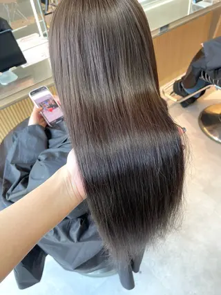 セミロング カラー ヘアセット/レイヤー 赤み消し/はるかのヘアスタイル