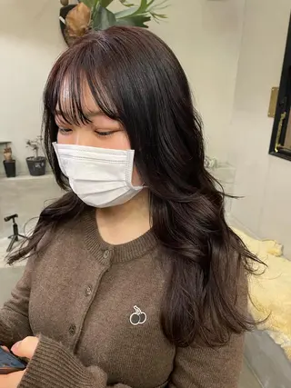 ロング カラー cyan sayaのヘアスタイル