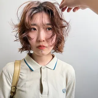 ショート パーマ パーマ/透明感カラー 元町🌱takutoのヘアスタイル