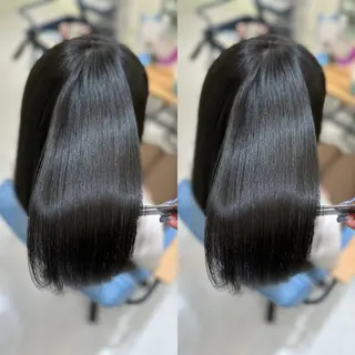 ロング 髪質改善🩵縮毛矯正 代々木/木下のヘアスタイル