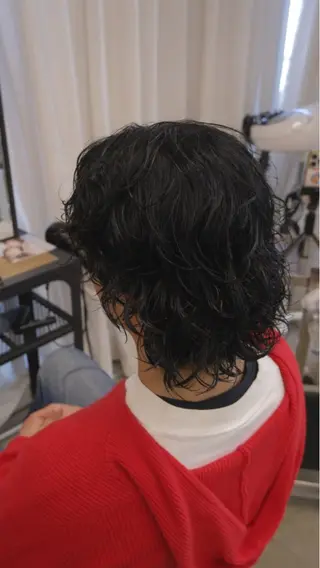 ミディアム パーマ メンズ 渋谷パーマNo.1 うえちりくのヘアスタイル