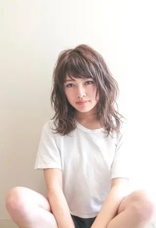 ミディアム カラー パーマ 🌈限定価格🌈 鈴木 瑛輔のヘアスタイル