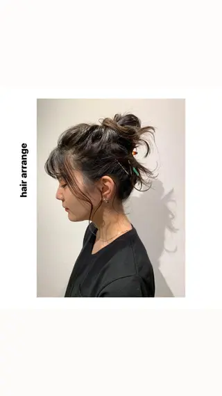 ミディアム カラー パーマ ヘアアレンジ メンズ キッズ ネイル マツエク・マツパ アイブロウ hiro【沿線で叶う 似合わせhair】のヘアスタイル
