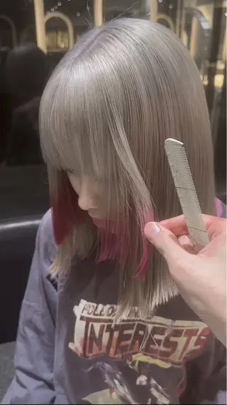 ミディアム カラー レイヤーカット/ ブリーチカラー/雅人のヘアスタイル