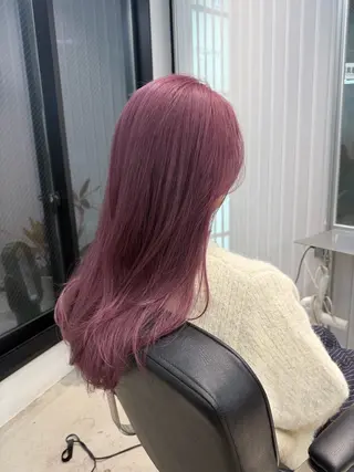 ロング ブリーチ特化🎖️ピ ンクカラー高橋さやかのヘアスタイル
