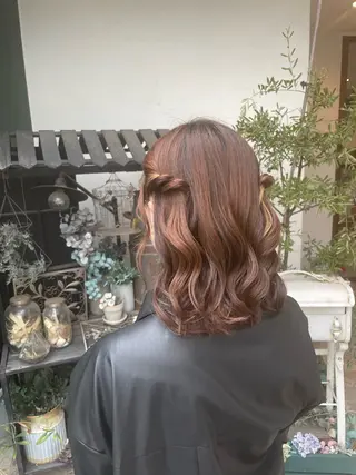 ミディアム ヘアアレンジ 山下 襟華のヘアスタイル