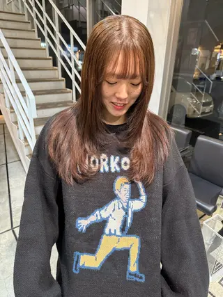 セミロング カラー 野林 夏帆のヘアスタイル
