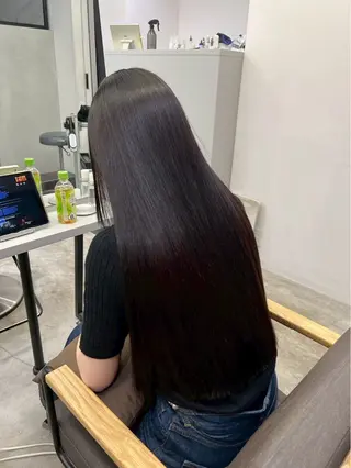 ロング パーマ 🍒モテ暖色カラー × うる艶✧ ゆなのヘアスタイル
