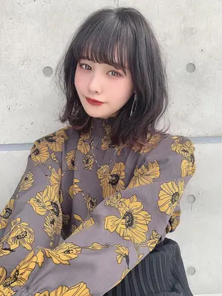セミロング 韓国風ベージュ🤎 赤みなし🌿横浜🤎のヘアスタイル