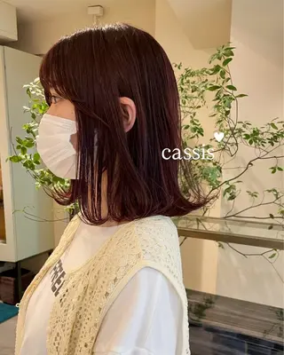 ミディアム カラー 似合わせ×くすみ カラー🤎yuukaのヘアスタイル