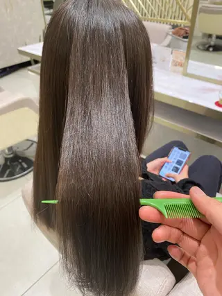 ロング パーマ 渡辺　亮/髪質改善 レイヤーカットのヘアスタイル