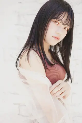 セミロング カラー パーマ 千村 亮のヘアスタイル