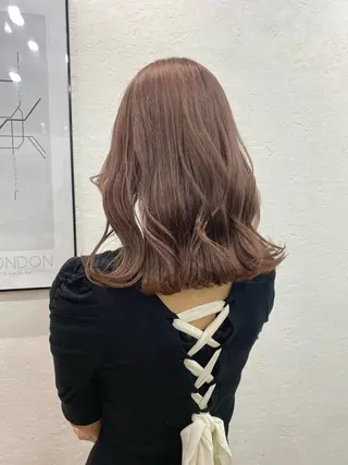 ミディアム カラー ヘアアレンジ 小顔カット/艶 カラー特化♡MIHOのヘアスタイル