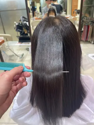 ロング カラー カネヒラ リョウスケのヘアスタイル