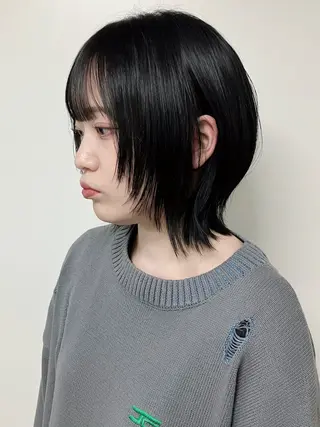 ミディアム fumika推しカラ ー/デザインカラーのヘアスタイル