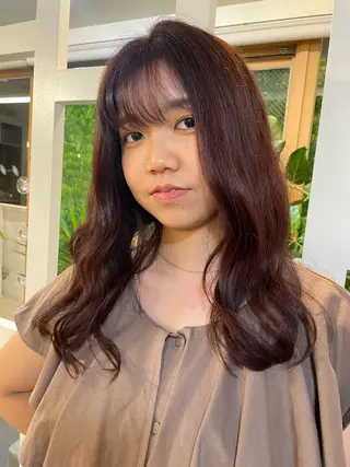 セミロング カラー 佐藤 爽香のヘアスタイル