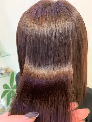 カラー ブリーチしない暖色 カラー🥀杉 優菜のヘアスタイル