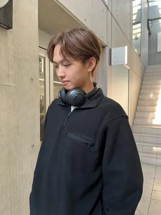 メンズ 縮毛矯正ボブ&顔まわ レイヤー♡TOMOEのヘアスタイル