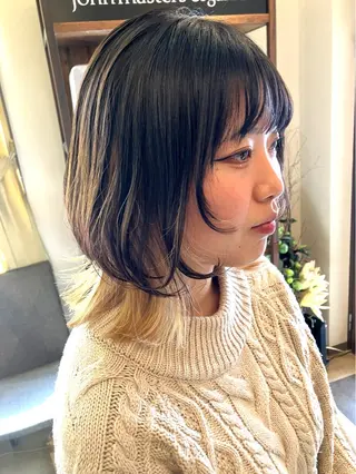 ミディアム 阿部 雲母のヘアスタイル