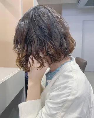 ショート パーマ ボブパーマコテ巻き風 パーマNo1深江秀平のヘアスタイル