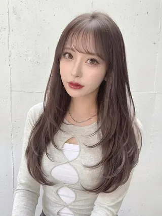 ロング 韓国風cut/ 縮毛矯正/正岡幹康のヘアスタイル