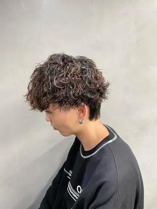 ミディアム パーマ ヘアアレンジ メンズ fifth 石川 凪のヘアスタイル