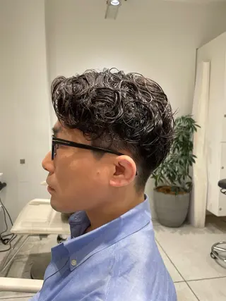 ショート パーマ メンズ 似合わせカットカラー ・パ—マ✨ちえのヘアスタイル