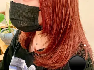 セミロング カラー ショート✖️縮毛矯正 ✂️秋山知穂✂️のヘアスタイル