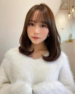 ミディアム カラー 上品ヘア🤍顔周り/ レイヤー✨/林遼一郎のヘアスタイル