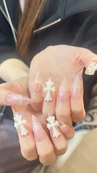 ネイル YumiNail 長さだし&ハンドケアのネイルデザイン