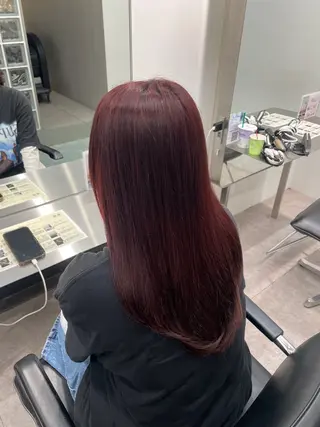 ロング カラー ヒヤジョウ ユウナ／cinqのヘアスタイル