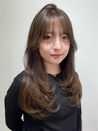 セミロング カラー 似合わせhair /モガミユナ🎀のヘアスタイル