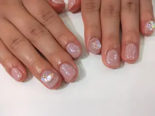 ネイル はばすみれ🎀ﾈｲﾙ 光ﾌｪｲｼｬﾙ ﾍｱのネイルデザイン