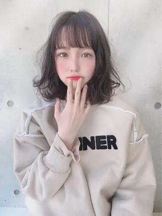 ミディアム カラー 💕上野美容師☁ ブリーチ💖サワのヘアスタイル