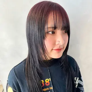 セミロング カラー デザインカラー/パー マ🦖外岡咲希🦖のヘアスタイル