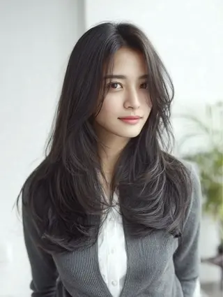 ロング カラー 🍒モテ暖色カラー × うる艶✧ ゆなのヘアスタイル