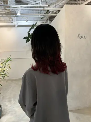 セミロング 新宿/顔周りカット +レイヤー=しずく♩のヘアスタイル