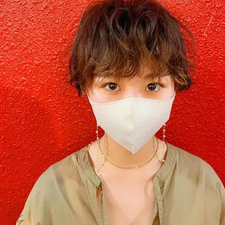 ショート パーマ 中川 竜誠のヘアスタイル