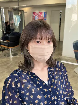 ミディアム カラー 【韓国風くびれヘア】 joule小木曽輝のヘアスタイル