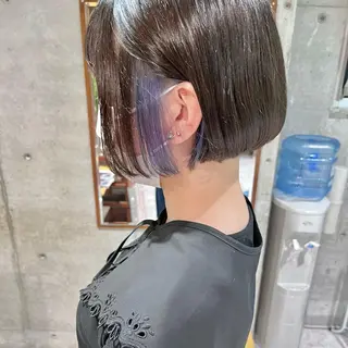 ミディアム カラー 堺 鳳 ママ美容師 yukariのヘアスタイル