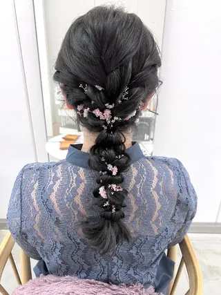 ヘアアレンジ 🌸花屋併設🌸石垣 友基のヘアスタイル