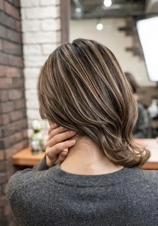 ミディアム flencia 丸 和博|カットのヘアスタイル